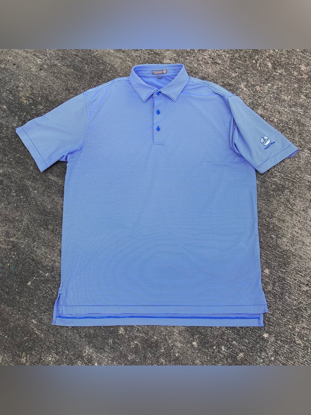 Peter Millar Polo Shirt Mens Large Summer Comfort Performance Golf Point O Woods